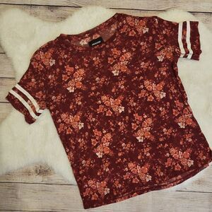 Joe Boxer red floral mesh short-sleeved tee